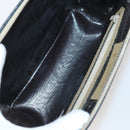 SAINT LAURENT Bag Leather Canvas PVC 8 Set Gray Beige White Auth bs29366-26