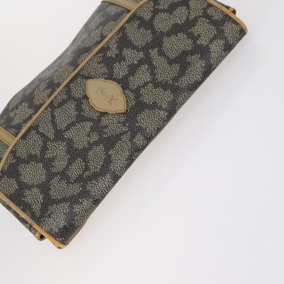 SAINT LAURENT Bag Leather Canvas PVC 8Set Gray Beige White Auth bs29366