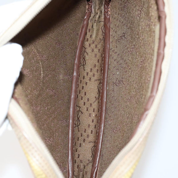 SAINT LAURENT Bag Leather Canvas PVC 8Set Gray Beige White Auth bs29366