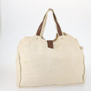 SAINT LAURENT Bag Leather Canvas PVC 8 Set Gray Beige White Auth bs29366-3