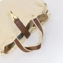 SAINT LAURENT Bag Leather Canvas PVC 8 Set Gray Beige White Auth bs29366-4
