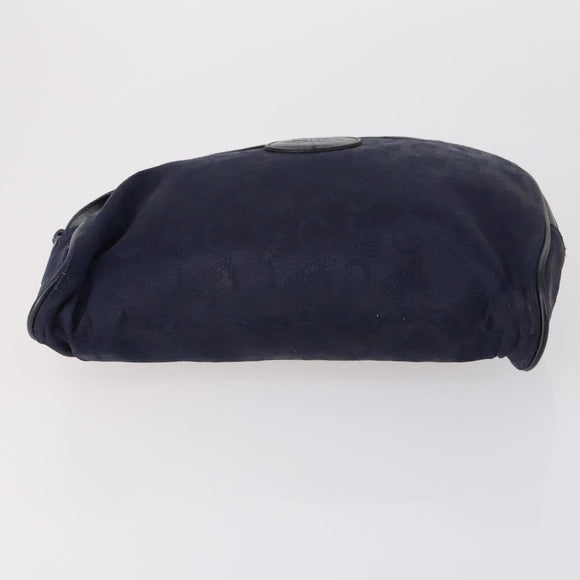 CELINE Macadam C Macadam Bag Canvas PVC Leather 5Set Brown Navy Auth bs29369