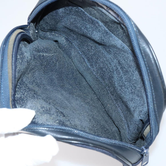 CELINE Macadam C Macadam Bag Canvas PVC Leather 5Set Brown Navy Auth bs29369