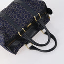 CELINE Macadam C Macadam Bag Canvas PVC Leather 5 Set Brown Navy Auth bs29369-14