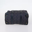 CELINE Macadam C Macadam Bag Canvas PVC Leather 5Set Brown Navy Auth bs29369-15