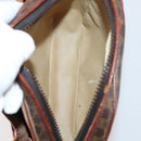 CELINE Macadam C Macadam Bag Canvas PVC Leather 5Set Brown Navy Auth bs29369-21