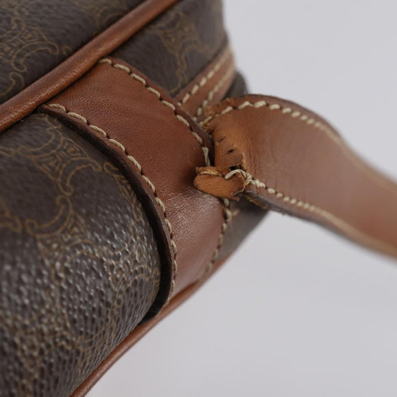 CELINE Macadam C Macadam Bag Canvas PVC Leather 5Set Brown Navy Auth bs29369