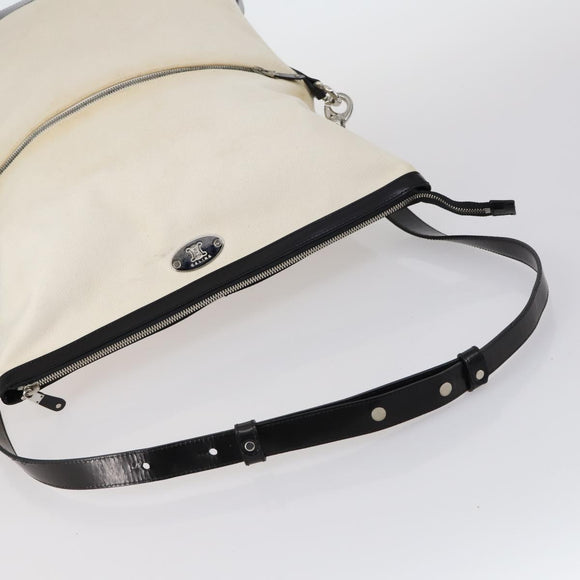 CELINE Macadam C Macadam Bag Canvas PVC Leather 5 Set Brown Navy Auth bs29369
