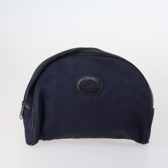 CELINE Macadam C Macadam Bag Canvas PVC Leather 5 Set Brown Navy Auth bs29369