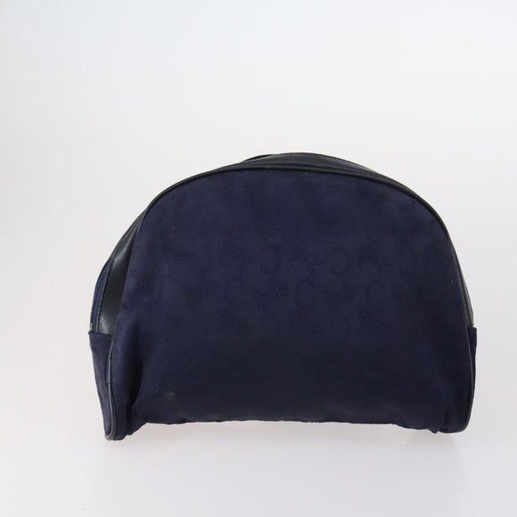 CELINE Macadam C Macadam Bag Canvas PVC Leather 5 Set Brown Navy Auth bs29369
