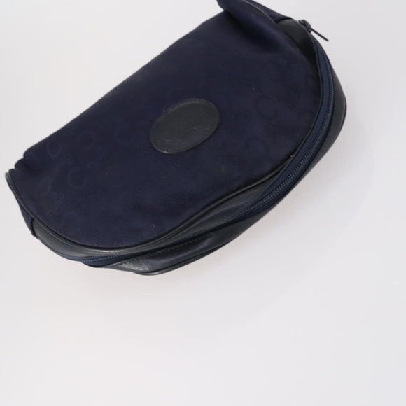 CELINE Macadam C Macadam Bag Canvas PVC Leather 5 Set Brown Navy Auth bs29369