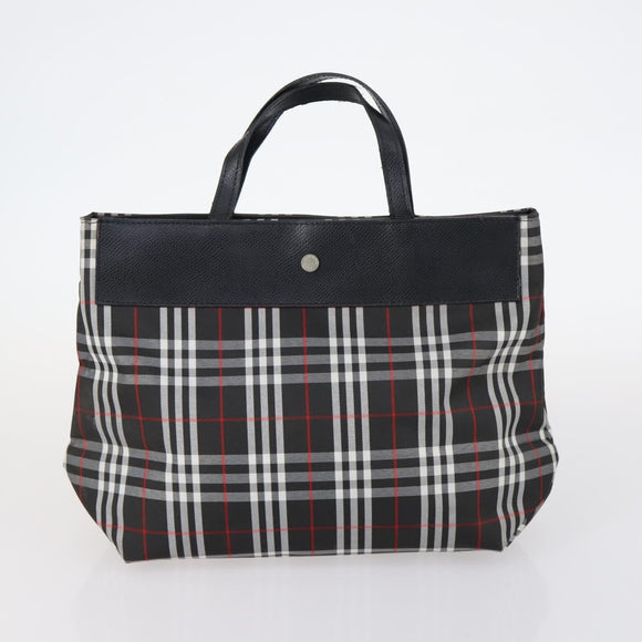 BURBERRY Nova Check Blue Label Bag Nylon PVC 4Set Beige Brown black Auth bs29370