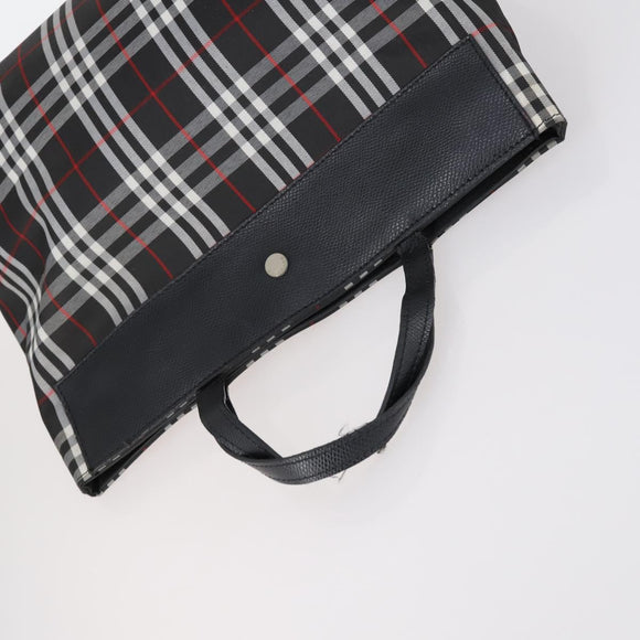 BURBERRY Nova Check Blue Label Bag Nylon PVC 4Set Beige Brown black Auth bs29370