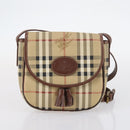 BURBERRY Nova Check Blue Label Bag Nylon PVC 4Set Beige Brown black Auth bs29370-21