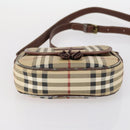 BURBERRY Nova Check Blue Label Bag Nylon PVC 4Set Beige Brown black Auth bs29370-25