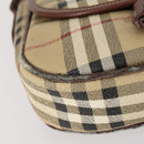 BURBERRY Nova Check Blue Label Bag Nylon PVC 4Set Beige Brown black Auth bs29370-26