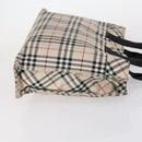 BURBERRY Nova Check Blue Label Bag Nylon PVC 4Set Beige Brown black Auth bs29370-4