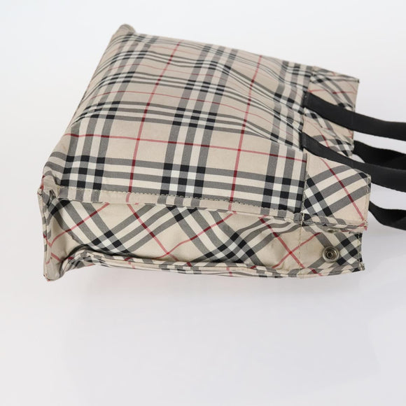 BURBERRY Nova Check Blue Label Bag Nylon PVC 4Set Beige Brown black Auth bs29370