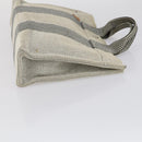 HERMES Her Line Fourre Tout Bag Canvas 4Set Red Brown gray Auth bs29371-10