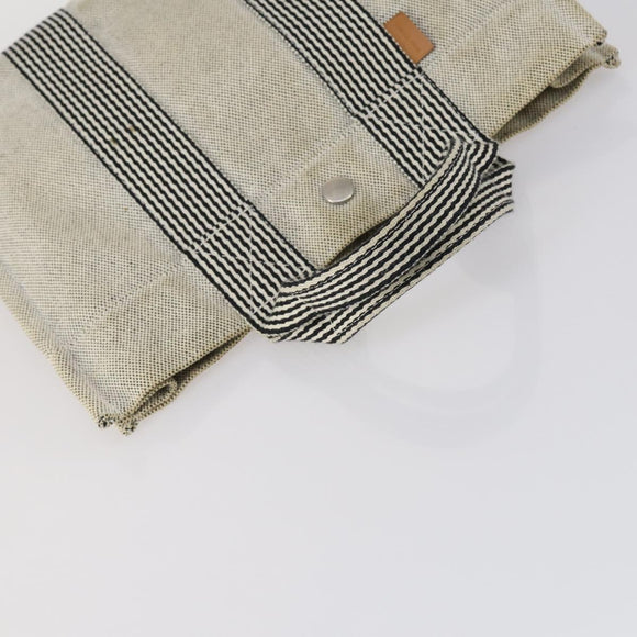 HERMES Her Line Fourre Tout Bag Canvas 4Set Red Brown gray Auth bs29371