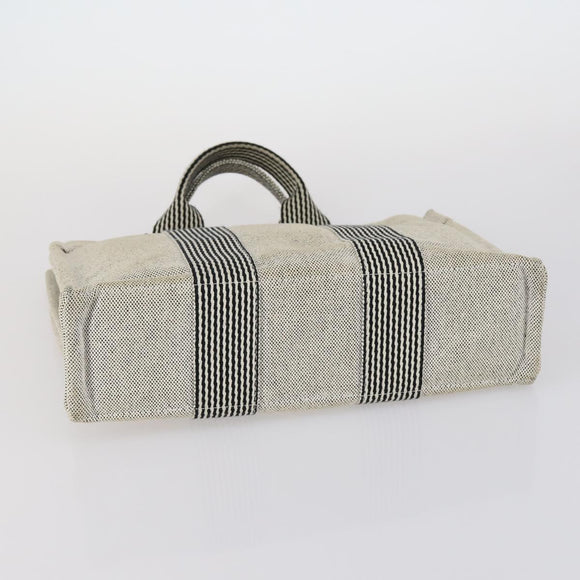 HERMES Her Line Fourre Tout Bag Canvas 4Set Red Brown gray Auth bs29371