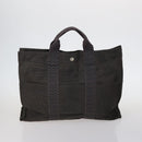 HERMES Her Line Fourre Tout Bag Canvas 4Set Red Brown gray Auth bs29371-2