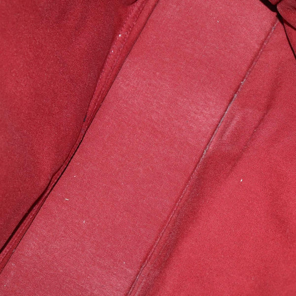 HERMES Her Line Fourre Tout Bag Canvas 4Set Red Brown gray Auth bs29371