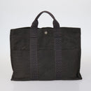 HERMES Her Line Fourre Tout Bag Canvas 4Set Red Brown gray Auth bs29371-3