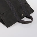 HERMES Her Line Fourre Tout Bag Canvas 4Set Red Brown gray Auth bs29371-5