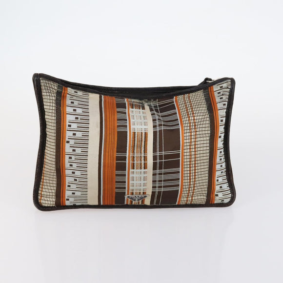 PRADA Bag Nylon Canvas 7Set Green Beige black Auth bs29372