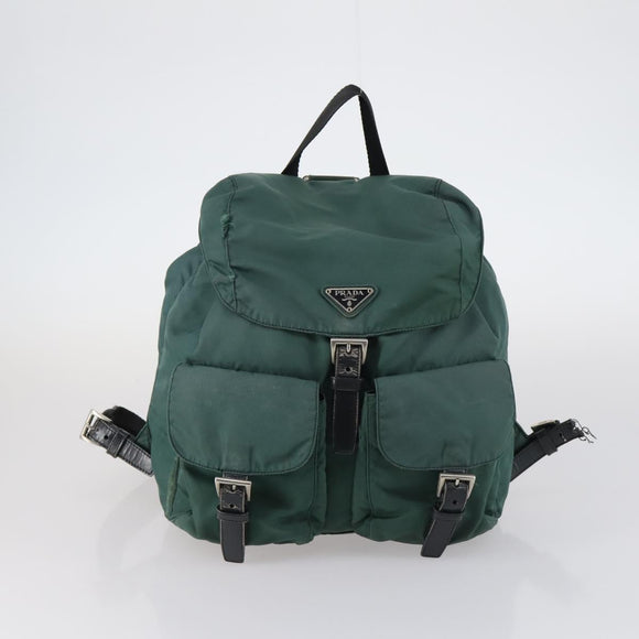 PRADA Bag Nylon Canvas 7 Set Green Beige black Auth bs29372