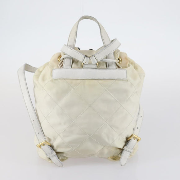 PRADA Bag Nylon Canvas 7Set Green Beige black Auth bs29372