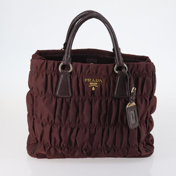 PRADA Bag Nylon Canvas 7 Set Green Beige black Auth bs29372