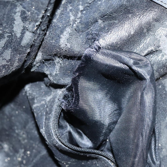 GUCCI Bamboo Web Sherry Line Bag Leather Canvas 6Set Beige Black Auth bs29373