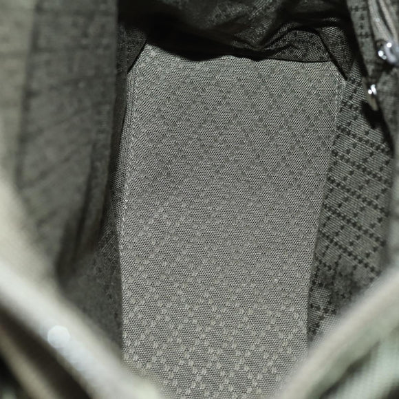 GUCCI Bamboo Web Sherry Line Bag Leather Canvas 6Set Beige Black Auth bs29373