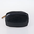 GUCCI Bamboo Web Sherry Line Bag Leather Canvas 6Set Beige Black Auth bs29373-21