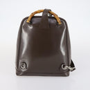 GUCCI Bamboo Web Sherry Line Bag Leather Canvas 6 Set Beige Black Auth bs29373-24