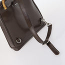 GUCCI Bamboo Web Sherry Line Bag Leather Canvas 6Set Beige Black Auth bs29373-26