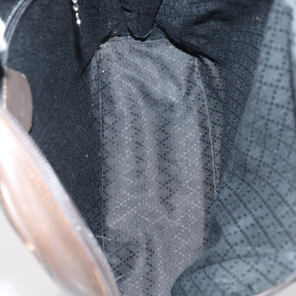 GUCCI Bamboo Web Sherry Line Bag Leather Canvas 6Set Beige Black Auth bs29373