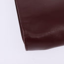 CARTIER Must Line Shoulder Bag Leather Bordeaux Gold Auth bs29374-15