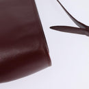CARTIER Must Line Shoulder Bag Leather Bordeaux Gold Auth bs29374-16