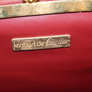 CARTIER Must Line Shoulder Bag Leather Bordeaux Gold Auth bs29374-10