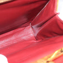 CARTIER Must Line Shoulder Bag Leather Bordeaux Gold Auth bs29374-17