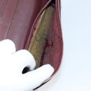 CARTIER Wallet Leather 8Set Bordeaux Black Auth bs29379-11