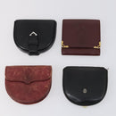 CARTIER Wallet Leather 8Set Bordeaux Black Auth bs29379-12