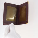 CARTIER Wallet Leather 8Set Bordeaux Black Auth bs29379-5
