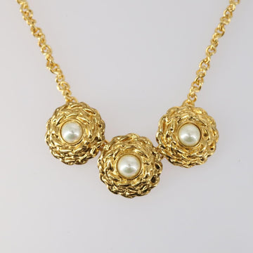 SAINT LAURENT Necklace Brooch metal 2Set Gold Auth bs29380 - 0