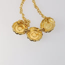 SAINT LAURENT Necklace Brooch metal 2Set Gold Auth bs29380-3