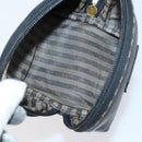 FENDI Zucchino Hand Bag Canvas PVC 7Set Brown Black Auth bs29383-11