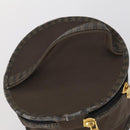 FENDI Zucchino Hand Bag Canvas PVC 7Set Brown Black Auth bs29383-20